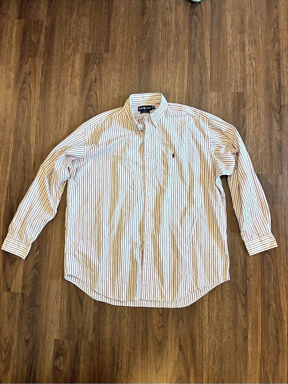 Ralph Lauren Blake Men's Striped Button-Down Collar Long Sleeve Shirt XL